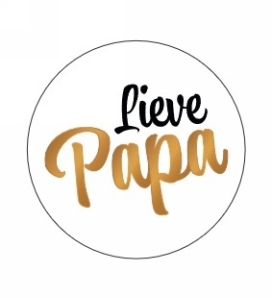 Etiketten Vader Lieve Papa Goud Metallic 4cm 500stuks