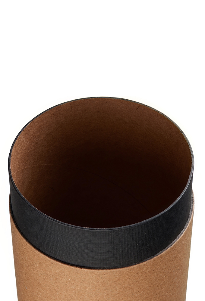 Geschenk Kartonnen Koker Rondo Kraft Zwart 3x5cm 100stuks