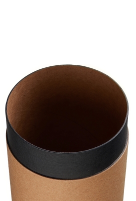 Geschenk Kartonnen Koker Rondo Kraft Zwart 3x5cm 100stuks