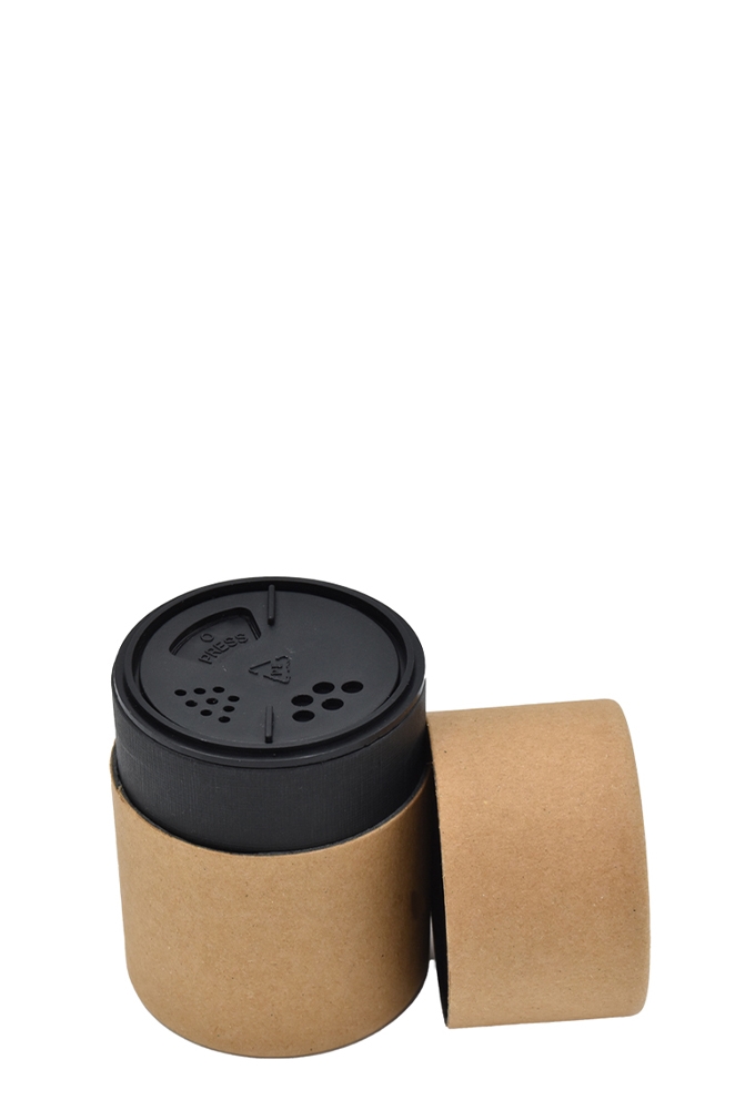 Geschenk Kartonnen Koker Rondo Kraft Zwart 4.5x5cm 100stuks