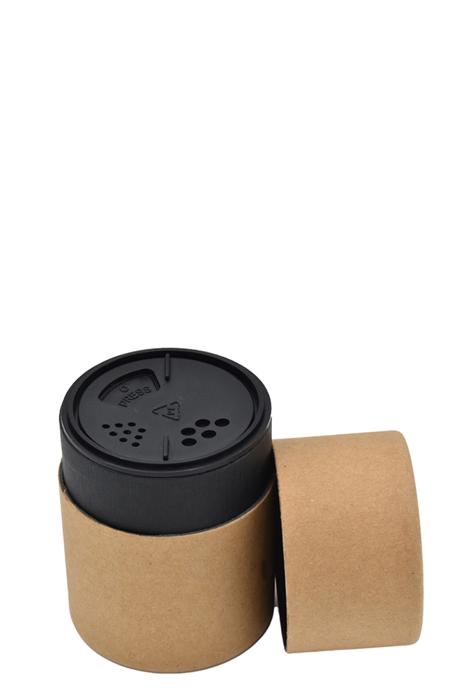 Geschenk Kartonnen Koker Rondo Kraft Zwart 4.5x9.5cm 50stuks