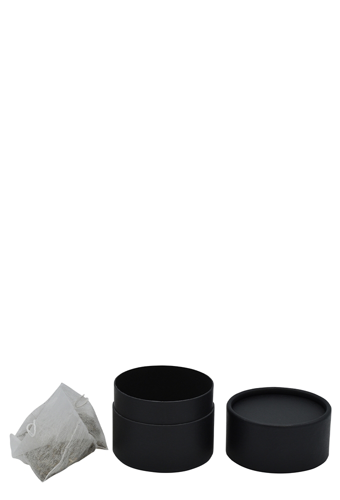 Geschenk Kartonnen Koker Rondo Zwart 6.6x5.5cm 50stuks