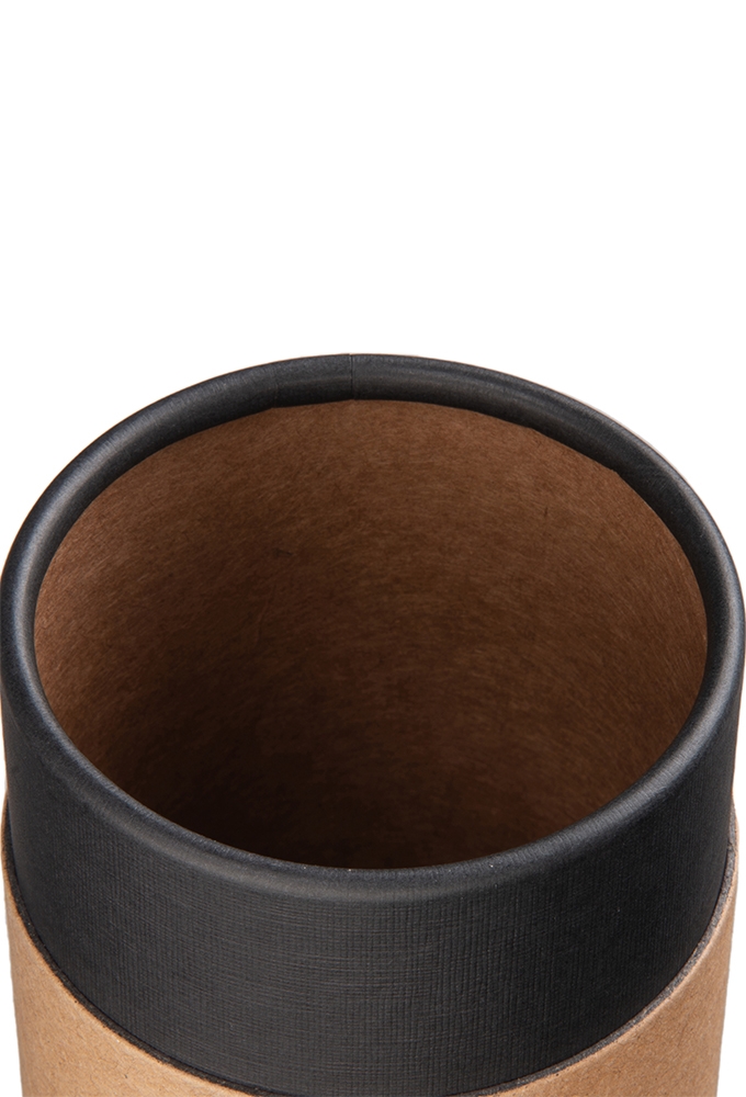 Geschenk Kartonnen Koker Rondo Kraft Zwart 6.6x5.5cm 50stuks