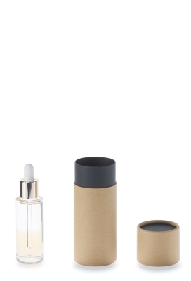 Geschenk Kartonnen Koker Rondo Kraft Zwart 4.5x12cm 50stuks