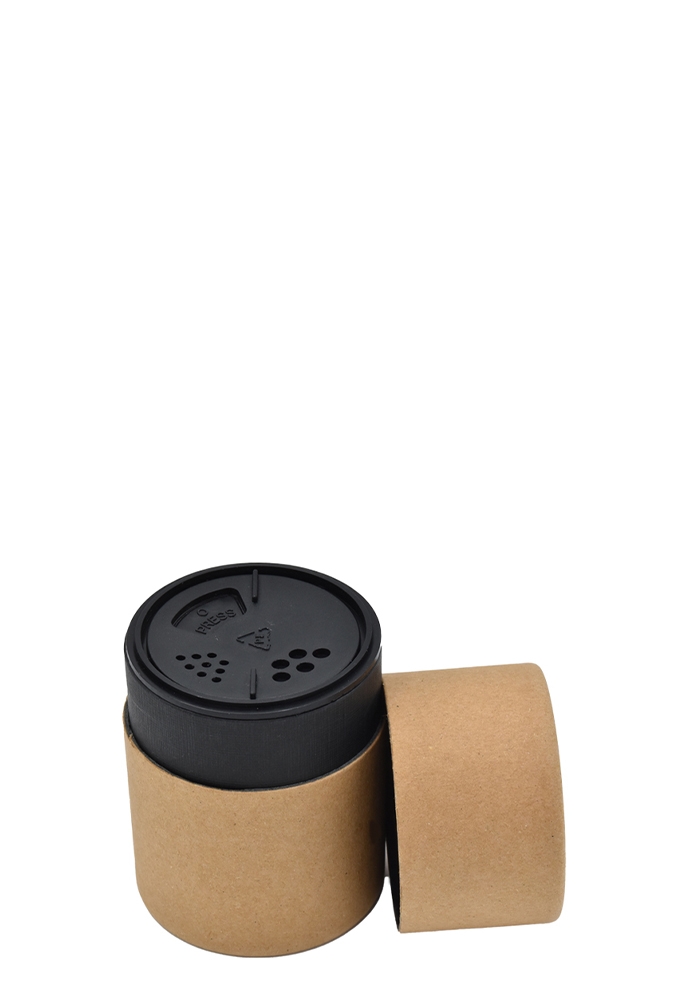 Geschenk Kartonnen Koker Rondo Kraft Zwart 4.5x12cm 50stuks