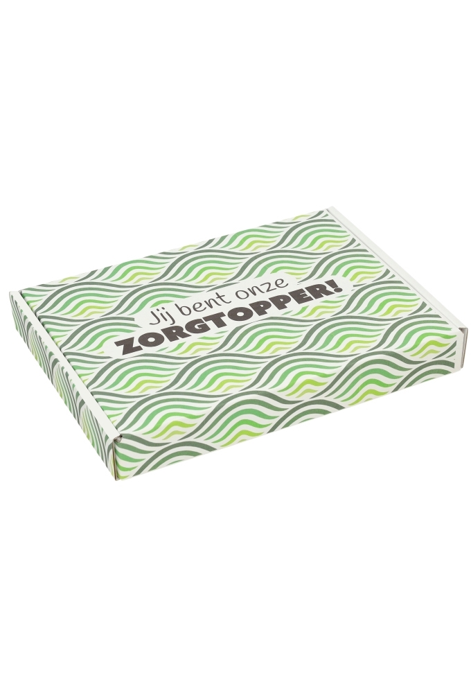Brievenbusdoos Jij Bent Onze Zorgtopper Flow Groen A5 22x16x2.8cm 10st