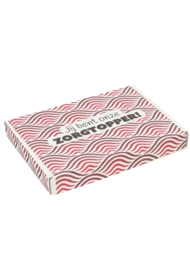 Brievenbusdoos Jij Bent Onze Zorgtopper Flow Rood A5 22x16x2.8cm 10st