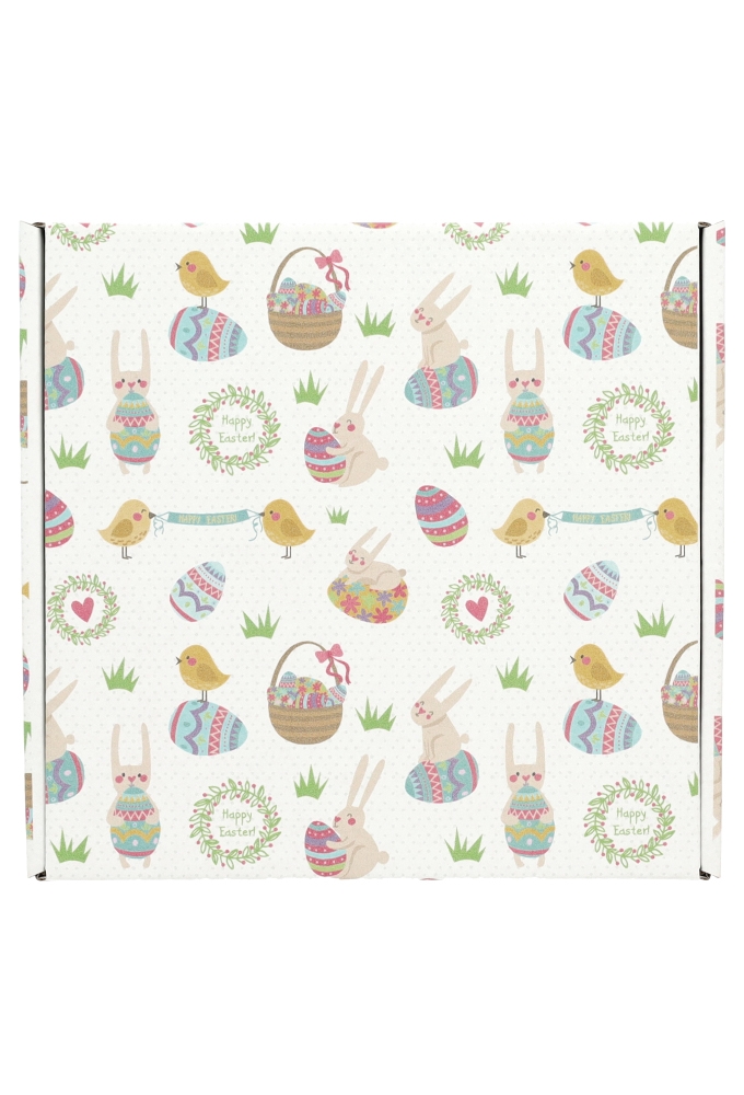 Brievenbusdoos Happy Easter Vierkant 17.5x17.5x2.8cm  10stuks