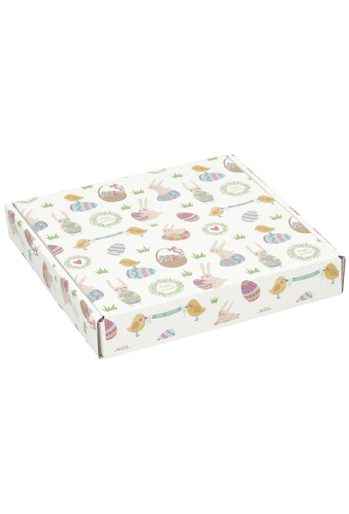 Brievenbusdoos Happy Easter Vierkant 17.5x17.5x2.8cm  10stuks