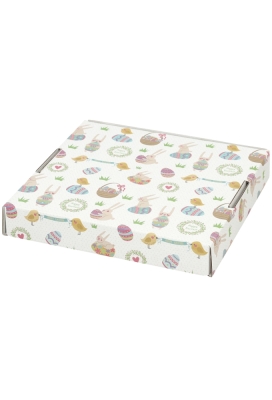 Brievenbusdoos Happy Easter Vierkant 17.5x17.5x2.8cm  10stuks