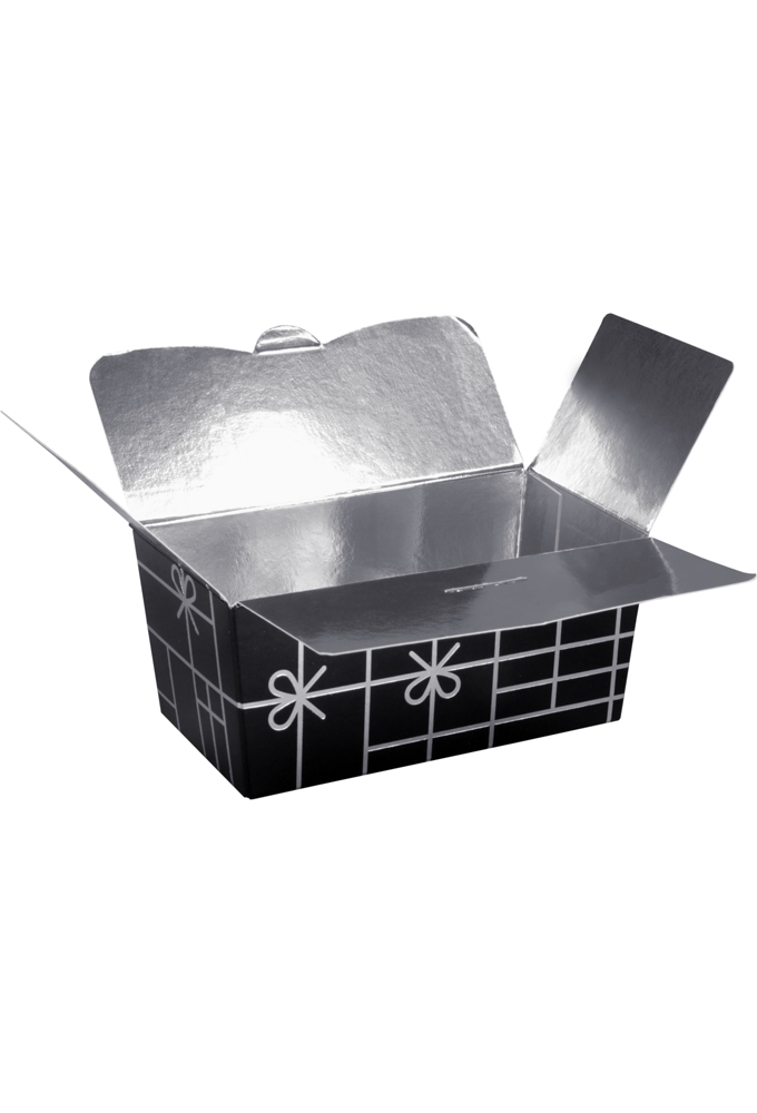 Bonbondoosjes Tumby Strikken Zwart 250gr 11.3x6.2x5.5cm 50st OP IS OP