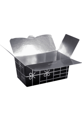 Bonbondoosjes Tumby Strikken Zwart 250gr 11.3x6.2x5.5cm 50st OP IS OP