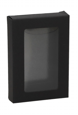 Cadeaudoosjes Jura Zwart met Venster 10.3x7x2.1cm 24stuks
