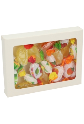 Cadeaudoosjes Jura Wit met Venster 13.8x10.2x2.1cm 24stuks