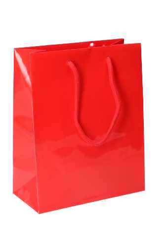 Kadotajes Rome Uni Rood Glanzend Met Koord 20x10x25cm 10stuks Kadotajes Rome Uni Rood Glanzend Met Koord 20x10x25cm 10stuks