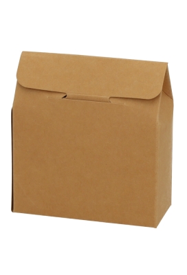 Cadeaudoosjes Kura Kraft Met Rond Venster 10.2x8.9x3.8cm 24stuks