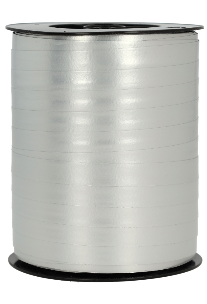 Krullint Mat Metallic Zilver 10mm x 250meter