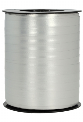 Krullint Mat Metallic Zilver 10mm x 250meter
