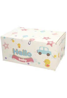 Geschenkdozen Hello Baby 31x20x14cm 30stuks