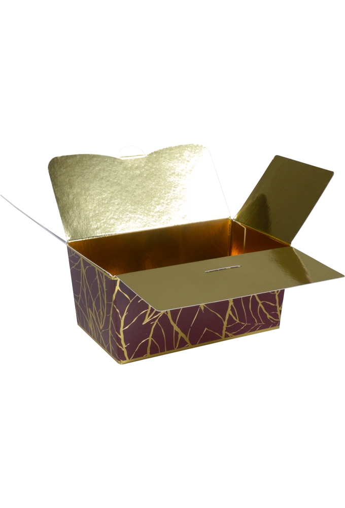 Bonbondoosjes Tumby Bruin Leaves 375gr 12.5x7.3x6.2cm 50st  OP IS OP