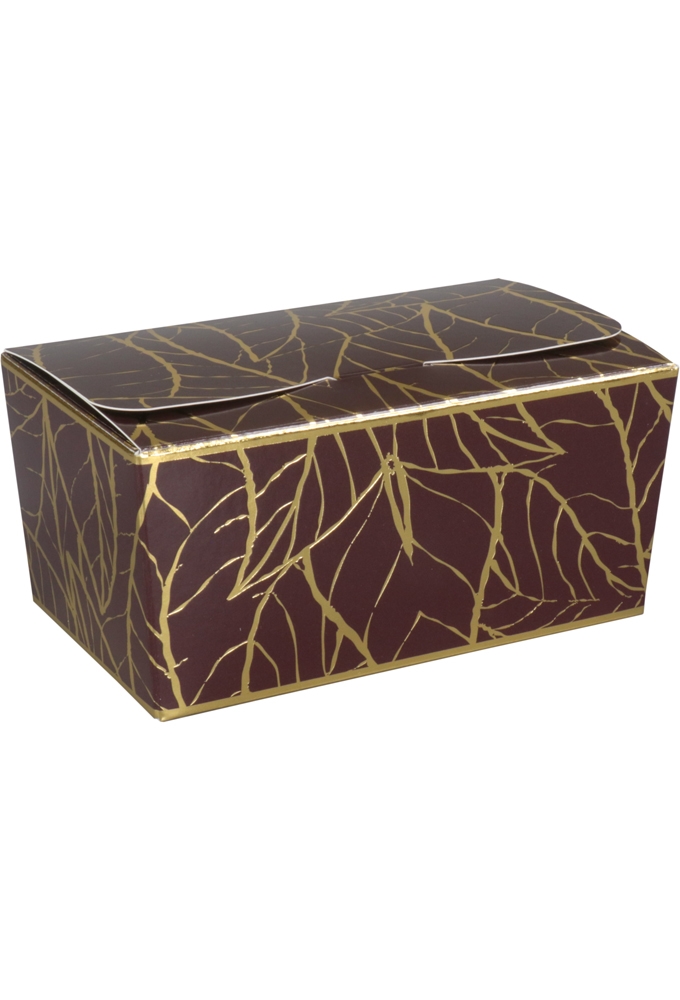 Bonbondoosjes Tumby Bruin Leaves 375gr 12.5x7.3x6.2cm 50st  OP IS OP