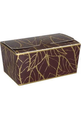 Bonbondoosjes Tumby Bruin Leaves 375gr 12.5x7.3x6.2cm 50st  OP IS OP