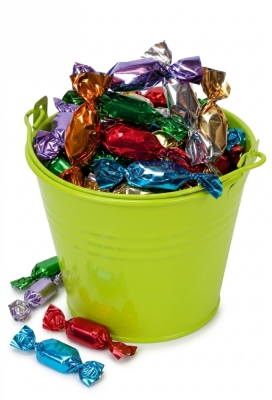 Blikken Emmertje Groen Rond Met Hengsel r11x8.5cm 1stuks