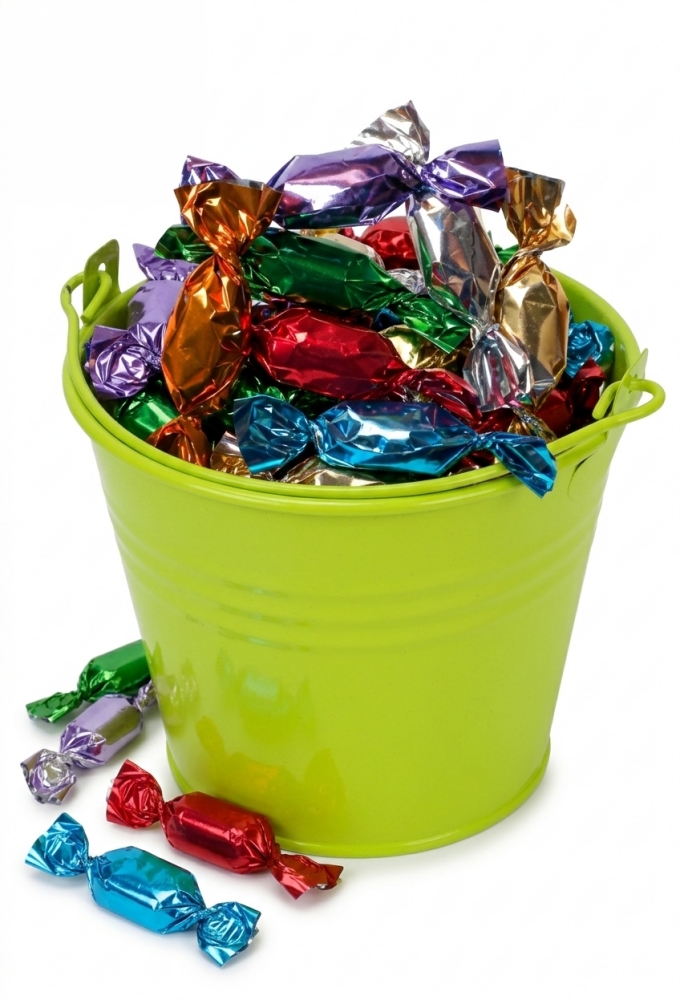 Blikken Emmertje Groen Rond Met Hengsel r11x8.5cm 1stuks