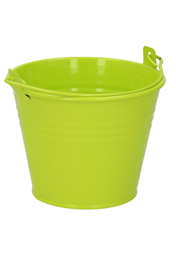 Blikken Emmertje Groen Rond Met Hengsel r11x8.5cm 1stuks