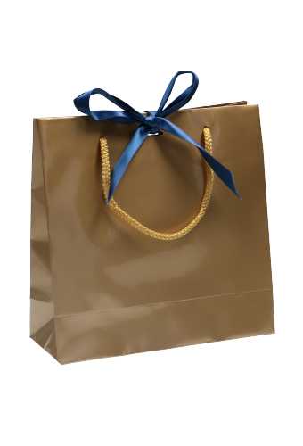 Kadotasje Sora Goud Glans & Koord & Lintgleuf 23x9x23cm 10stuks