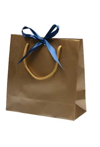 Kadotasje Sora Goud Glans & Koord & Lintgleuf 23x9x23cm 10stuks