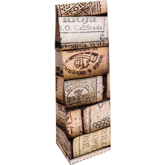 Wijnzak 1-Fles Kurk 10x8x41cm 250stuks