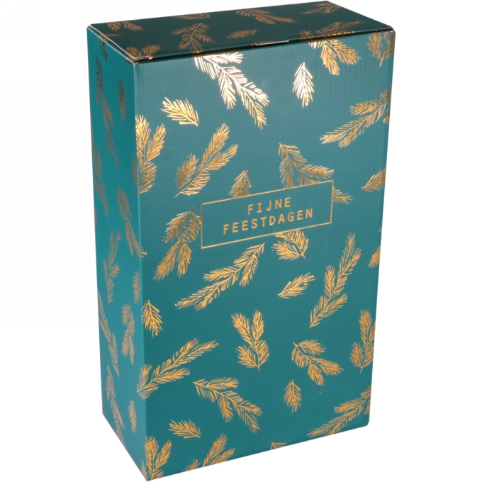 Luxe Wijndozen Dennentak voor 2 fles 19.3x9.3x32.7cm 10stuks