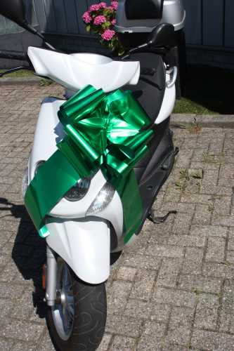 Grote Strik Scooter Milaan Metallic Groen d36x36+24cm