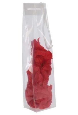 Wijntasjes Transparant 1fles 180my 9x10x38cm 12stuks