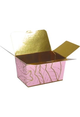 Bonbondoosjes Tumby Roze Leaves 150gr 8.9x6x5cm 50st OP IS OP