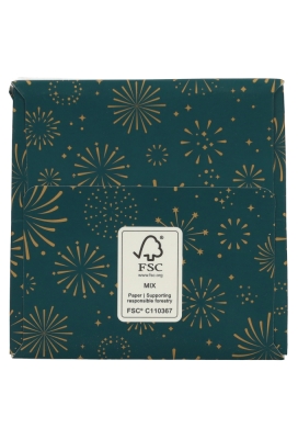 Wijnzak 1-Fles Sterren Groen 9.5x9.5x41cm 25stuks