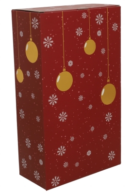 Wijndozen Huisjes Wondelful time Rood voor 2 fles 19x9.5x33cm 10stuks