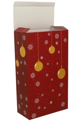 Wijndozen Huisjes Wondelful time Rood voor 2 fles 19x9.5x33cm 10stuks