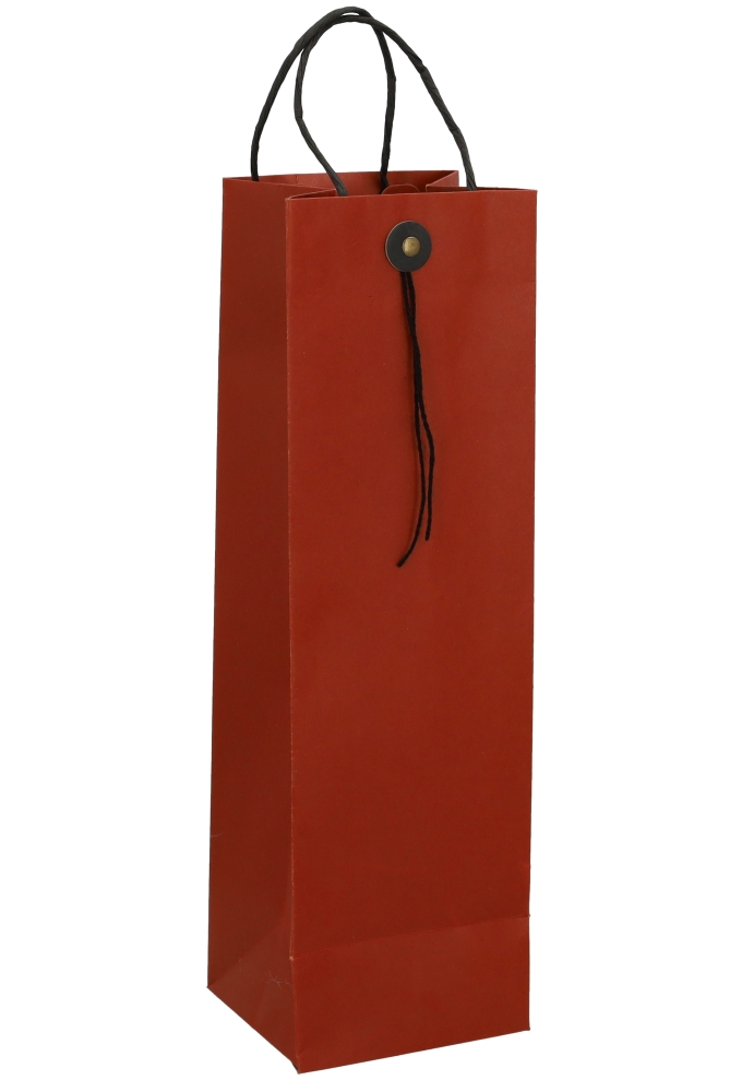 Wijntasjes 1fles Bordeaux Met Knop & Hengsel 11x10x36m 10stuks