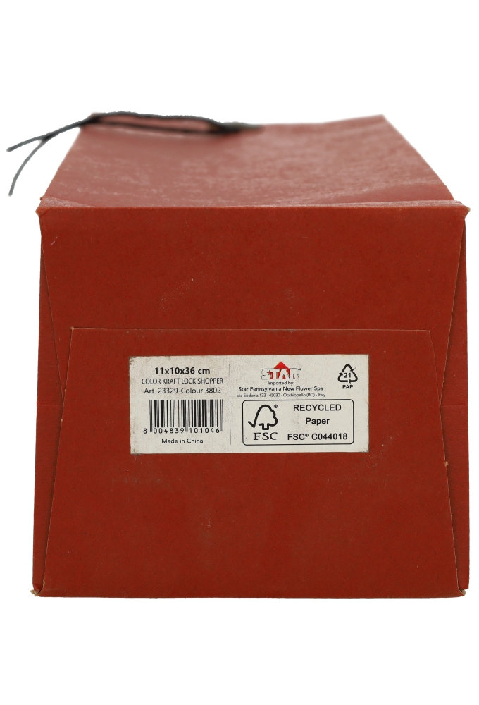 Wijntasjes 1fles Bordeaux Met Knop & Hengsel 11x10x36m 10stuks