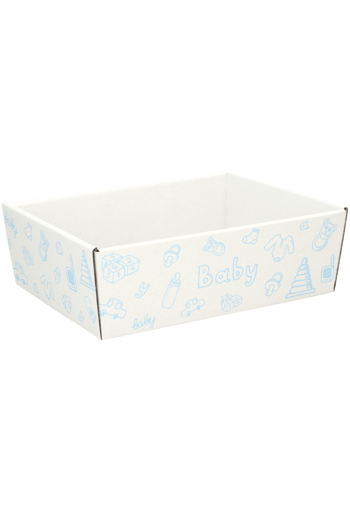 Geschenkdozen Korf Baby Blauw 23x17x8cm 10stuks