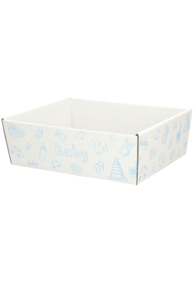 Geschenkdozen Korf Baby Blauw 23x17x8cm 10stuks