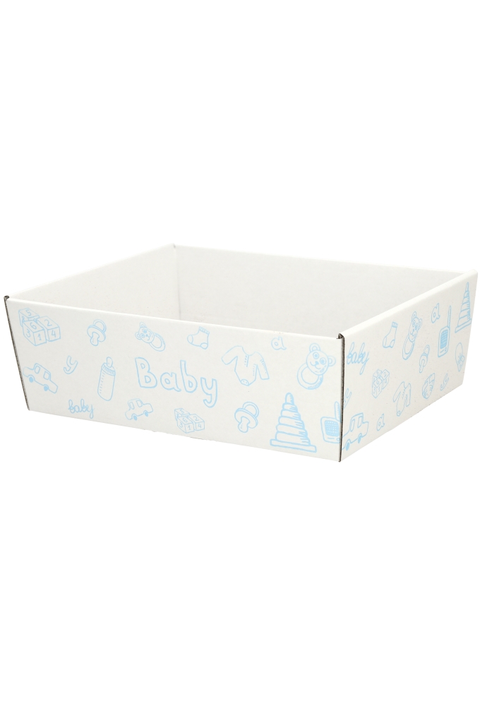 Geschenkdozen Korf Baby Blauw 23x17x8cm 10stuks