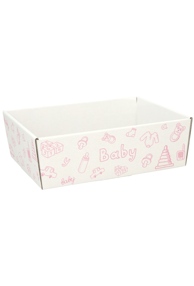 Geschenkdozen Korf Baby Roze 23x17x8cm 10stuks