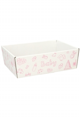 Geschenkdozen Korf Baby Roze 23x17x8cm 10stuks