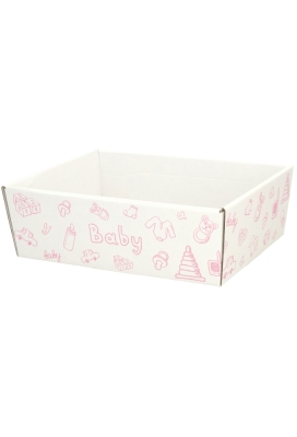 Geschenkdozen Korf Baby Roze 23x17x8cm 10stuks