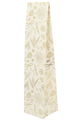 Wijnzak 1-Fles Botancial Goud  9.5x9.5x41cm 25stuks