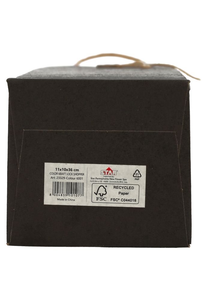 Wijntasjes 1fles Zwart Met Knop & Hengsel 11x10x36m 10stuks