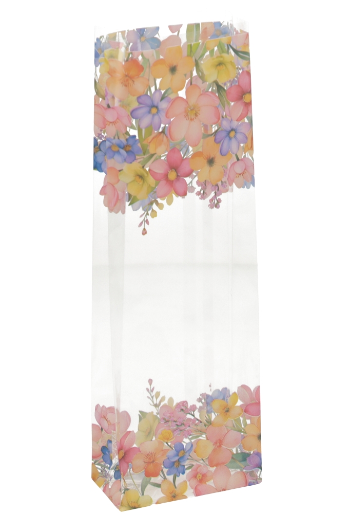 Cellofaan Zakjes Met Blokbodem Bloemen Perk 8x4x24cm 50stuks